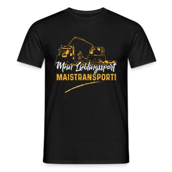 Mein Lieblingssport ist Maistransport - Männer T-Shirt - Schwarz - Vorne - AI Model Male 178 light (178cm)