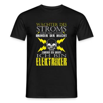 Wächter Des Stroms - Männer T-Shirt - Schwarz - Vorne - AI Model Male 178 light (178cm)