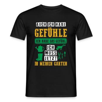 Ich Habe Das Gefühl Ich Muss Jetzt In Den Garten - Männer T-Shirt - Schwarz - Vorne - AI Model Male 178 light (178cm)