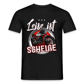 Leise Ist Scheisse - Männer T-Shirt - Schwarz - Vorne - AI Model Male 178 light (178cm)