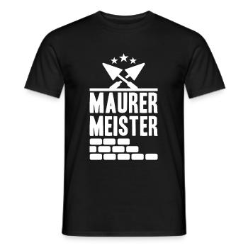 MAURER MEISTER - Männer T-Shirt - Schwarz - Vorne - AI Model Male 178 light (178cm)