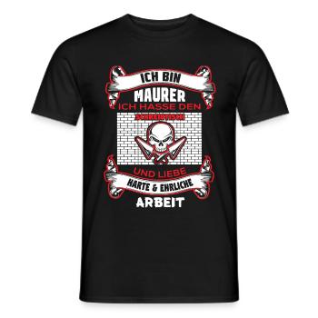 Ich Bin Maurer Und Liebe Harte Arbeit - Männer T-Shirt - Schwarz - Vorne - AI Model Male 178 light (178cm)
