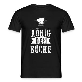 König Der Küche - Männer T-Shirt - Schwarz - Vorne - AI Model Male 178 light (178cm)