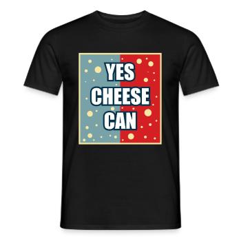 Oui fromage peut - T-shirt homme - noir - Devant - AI Model Male 178 light (178cm)