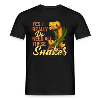 Oui, j'ai vraiment besoin de tous ces serpents. - T-shirt homme - noir - Devant - AI Model Male 178 light (178cm)