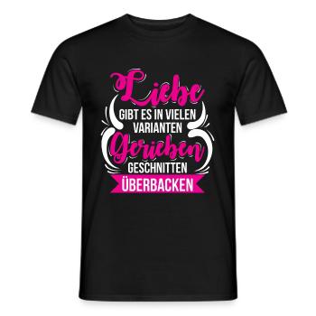 Käse - Liebe Gibt Es In Vielen Varianten - Männer T-Shirt - Schwarz - Vorne - AI Model Male 178 light (178cm)