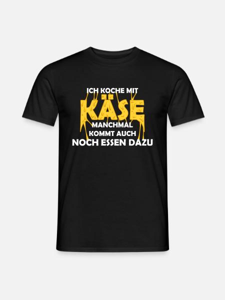 Ich Koche Mit Käse - Männer T-Shirt - Schwarz