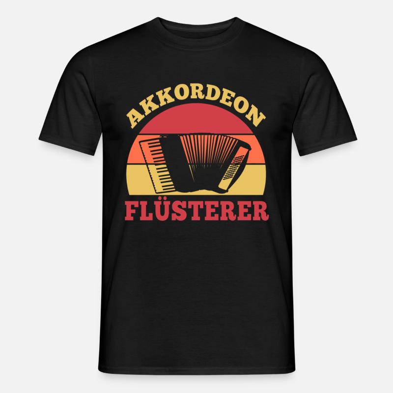 Akkordeon Flüsterer - Männer T-Shirt - Schwarz