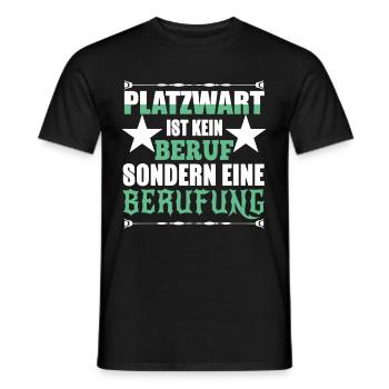 platzwart berufung - Männer T-Shirt - Schwarz - Vorne - AI Model Male 178 light (178cm)