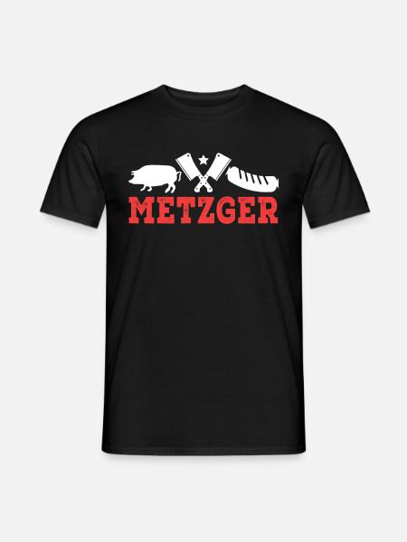 Metzger - Männer T-Shirt - Schwarz