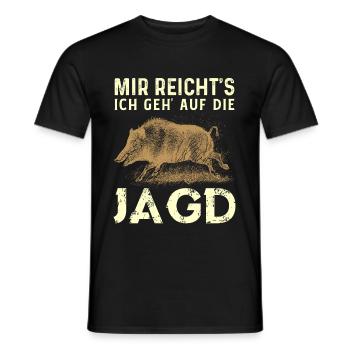 Mir Reichts Ich Geh Auf Die Jagd - Männer T-Shirt - Schwarz - Vorne - AI Model Male 178 light (178cm)