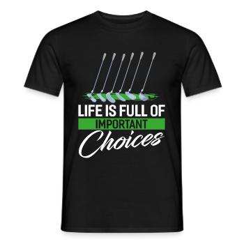 Golf Golfschläger Golfer Golfspieler Geschenk - Männer T-Shirt - Schwarz - Vorne - AI Model Male 178 light (178cm)