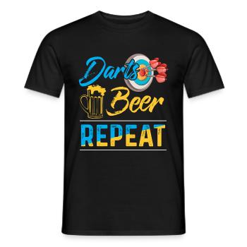 Fléchettes Fléchettes Fléchettes Bullseye Fléchettes Cadeau - T-shirt homme - noir - Devant - AI Model Male 178 light (178cm)