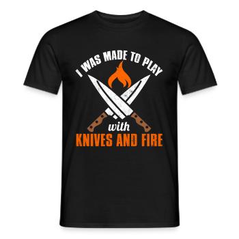 Kochen Koch Küche Chefkoch Köchin Essen Geschenk - Männer T-Shirt - Schwarz - Vorne - AI Model Male 178 light (178cm)