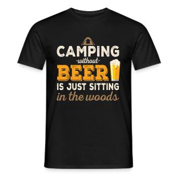 Tents Camping Camper Caravan Tents Gift - Men's T-Shirt - black - Front - AI Model Male 178 light (178cm)