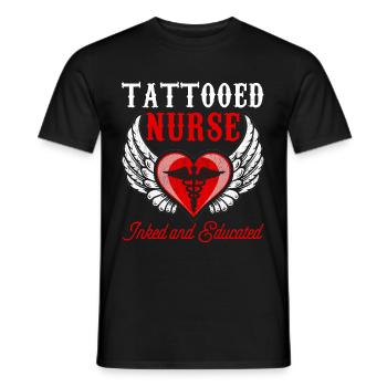 Krankenschwester Krankenhaus Pflegekraft Geschenk - Männer T-Shirt - Schwarz - Vorne - AI Model Male 178 light (178cm)