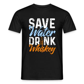 Whiskey Whisky Scotch Single Malt Bourbon Geschenk - Männer T-Shirt - Schwarz - Vorne - AI Model Male 178 light (178cm)