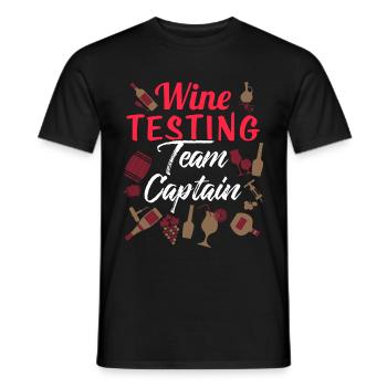 Wine red wine white wine wine glass winemaker gift - Men's T-Shirt - black - Front - AI Model Male 178 light (178cm)