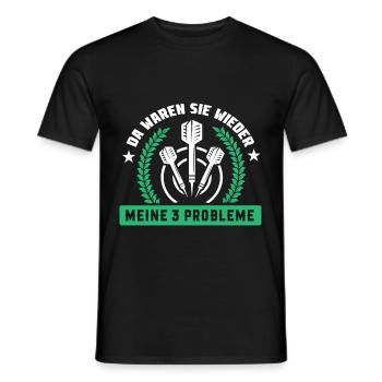 Dart Darts Bullseye Dartspieler Dartboard Geschenk - Männer T-Shirt - Schwarz - Vorne - AI Model Male 178 light (178cm)