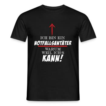Ich bin ein Notfallsanitäter - Männer T-Shirt - Schwarz - Vorne - AI Model Male 178 light (178cm)