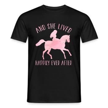 Equine Horse Riding Pony Equestrian Equestrian Gift - Men's T-Shirt - black - Front - AI Model Male 178 light (178cm)