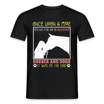 Equine Horse Riding Pony Equestrian Equestrian Gift - Men's T-Shirt - black - Front - AI Model Male 178 light (178cm)