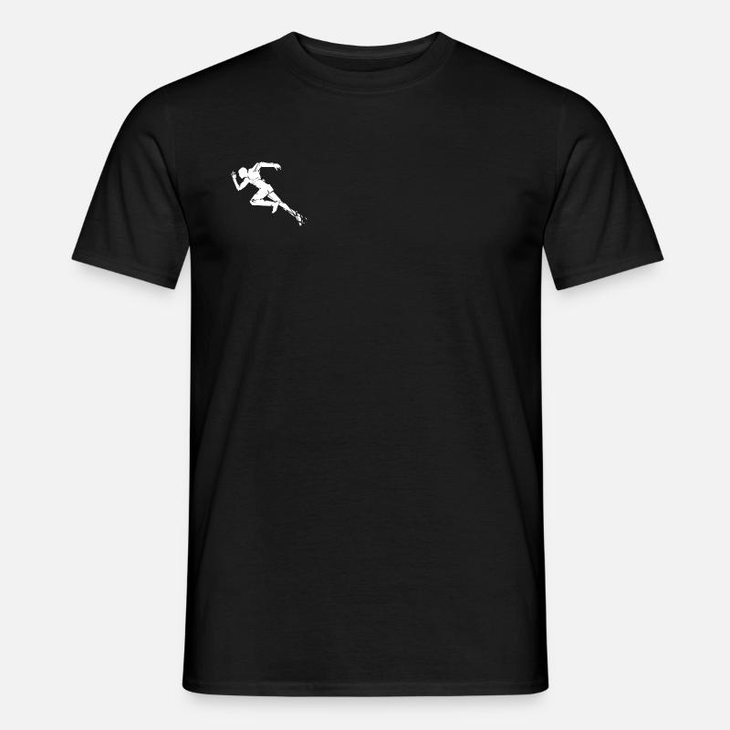 sprinter - runner - athletics - Männer T-Shirt - Schwarz
