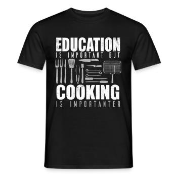 Cuisinier cuisinier cuisinier chef cuisinier - T-shirt homme - noir - Devant - AI Model Male 178 light (178cm)