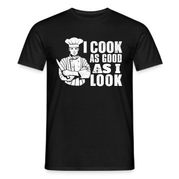 Cuisinier cuisinier cuisinier chef cuisinier - T-shirt homme - noir - Devant - AI Model Male 178 light (178cm)