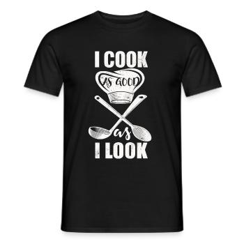 Cuisinier cuisinier cuisinier chef cuisinier - T-shirt homme - noir - Devant - AI Model Male 178 light (178cm)