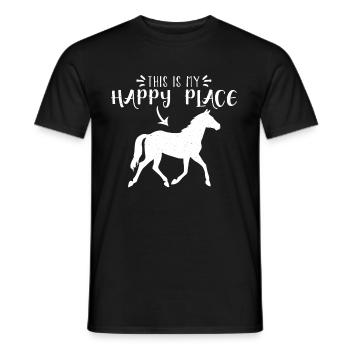 Chevaux Cheval Équitation Poney Équestre Cavalier Cadeau - T-shirt homme - noir - Devant - AI Model Male 178 light (178cm)