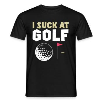 Golf Golfschläger Golfer Golfspieler Geschenk - Männer T-Shirt - Schwarz - Vorne - AI Model Male 178 light (178cm)