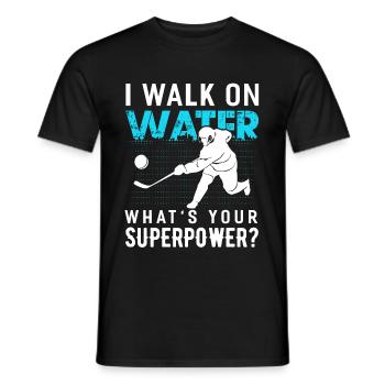 Hockey Hockey Hockey Hockey Hockey Racket Gift - Men's T-Shirt - black - Front - AI Model Male 178 light (178cm)