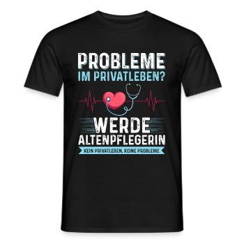 Altenpflegerin Altenpfleger Altenheim Geschenk - Männer T-Shirt - Schwarz - Vorne - AI Model Male 178 light (178cm)