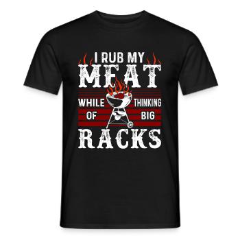 Grilling BBQ Grill Master Barbecue Gift - Men's T-Shirt - black - Front - AI Model Male 178 light (178cm)