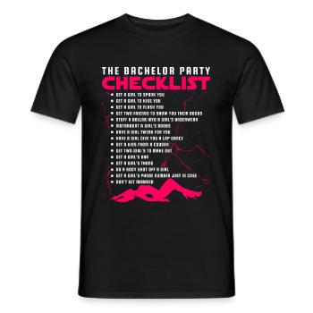 Enterrement de vie de garçon cadeau de marié - T-shirt homme - noir - Devant - AI Model Male 178 light (178cm)