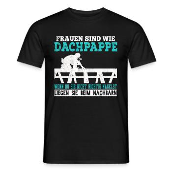 Dachdecker Dachdecken Dachspengler Dach Geschenk - Männer T-Shirt - Schwarz - Vorne - AI Model Male 178 light (178cm)