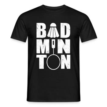 Badminton Badminton Badminton Racket Gift - Men's T-Shirt - black - Front - AI Model Male 178 light (178cm)