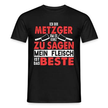 Metzger Fleischer Fleisch Fleischerei Geschenk - Männer T-Shirt - Schwarz - Vorne - AI Model Male 178 light (178cm)