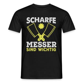 Metzger Fleischer Fleisch Fleischerei Geschenk - Männer T-Shirt - Schwarz - Vorne - AI Model Male 178 light (178cm)
