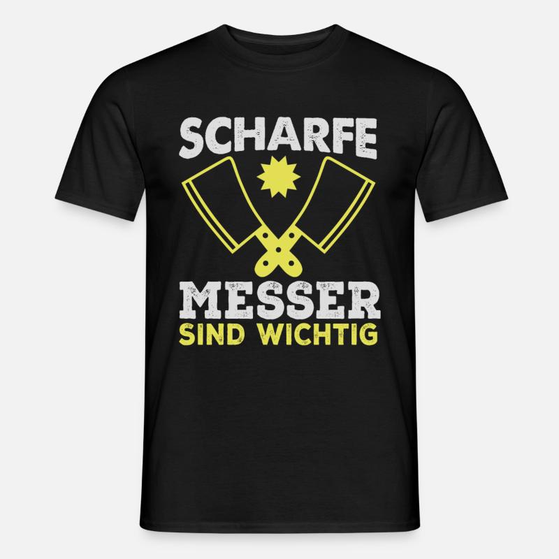 Metzger Fleischer Fleisch Fleischerei Geschenk - Männer T-Shirt - Schwarz