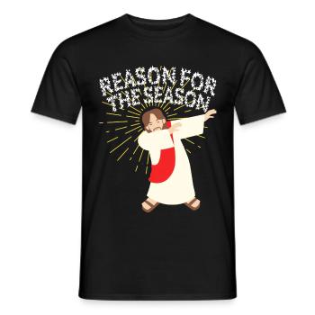 JESUS REASON SEASON CHRISTMAS GIFTS NICHOLAS - Men's T-Shirt - black - Front - AI Model Male 178 light (178cm)