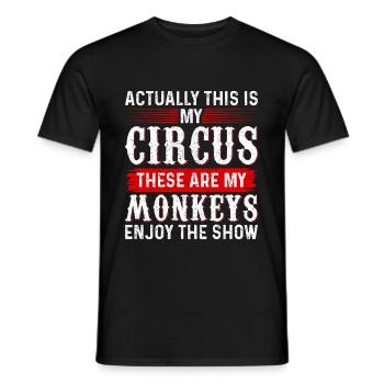 Circus - Men's T-Shirt - black - Front - AI Model Male 178 light (178cm)
