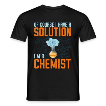 Chemistry - Men's T-Shirt - black - Front - AI Model Male 178 light (178cm)