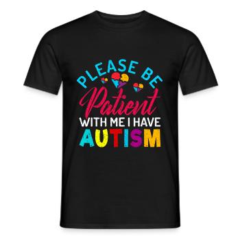 Autisme - T-shirt homme - noir - Devant - AI Model Male 178 light (178cm)