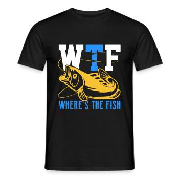 Fishing Angler Fishing Fishing Fisherman Fish Fishing Gift - Men's T-Shirt - black - Front - AI Model Male 178 light (178cm)