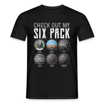 Pilote d’avion volant Cadeau d’aéroport - T-shirt homme - noir - Devant - AI Model Male 178 light (178cm)