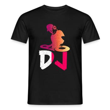 DISC JOCKEY - Men's T-Shirt - black - Front - AI Model Male 178 light (178cm)