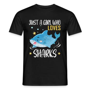Shark - Männer T-Shirt - Schwarz - Vorne - AI Model Male 178 light (178cm)