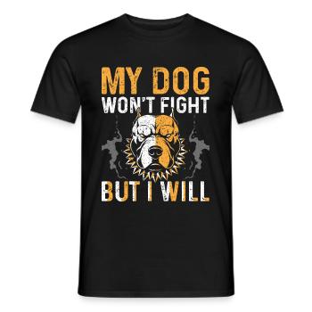 Pitbull - Men's T-Shirt - black - Front - AI Model Male 178 light (178cm)